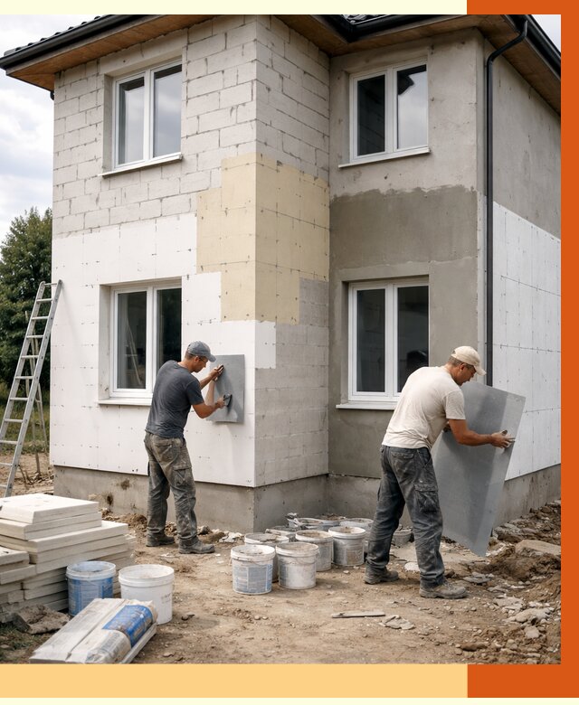 Утепление дома из газобетона в Горном-Алтайске от 4355 руб./м² — заказать у ТепломастерГрн